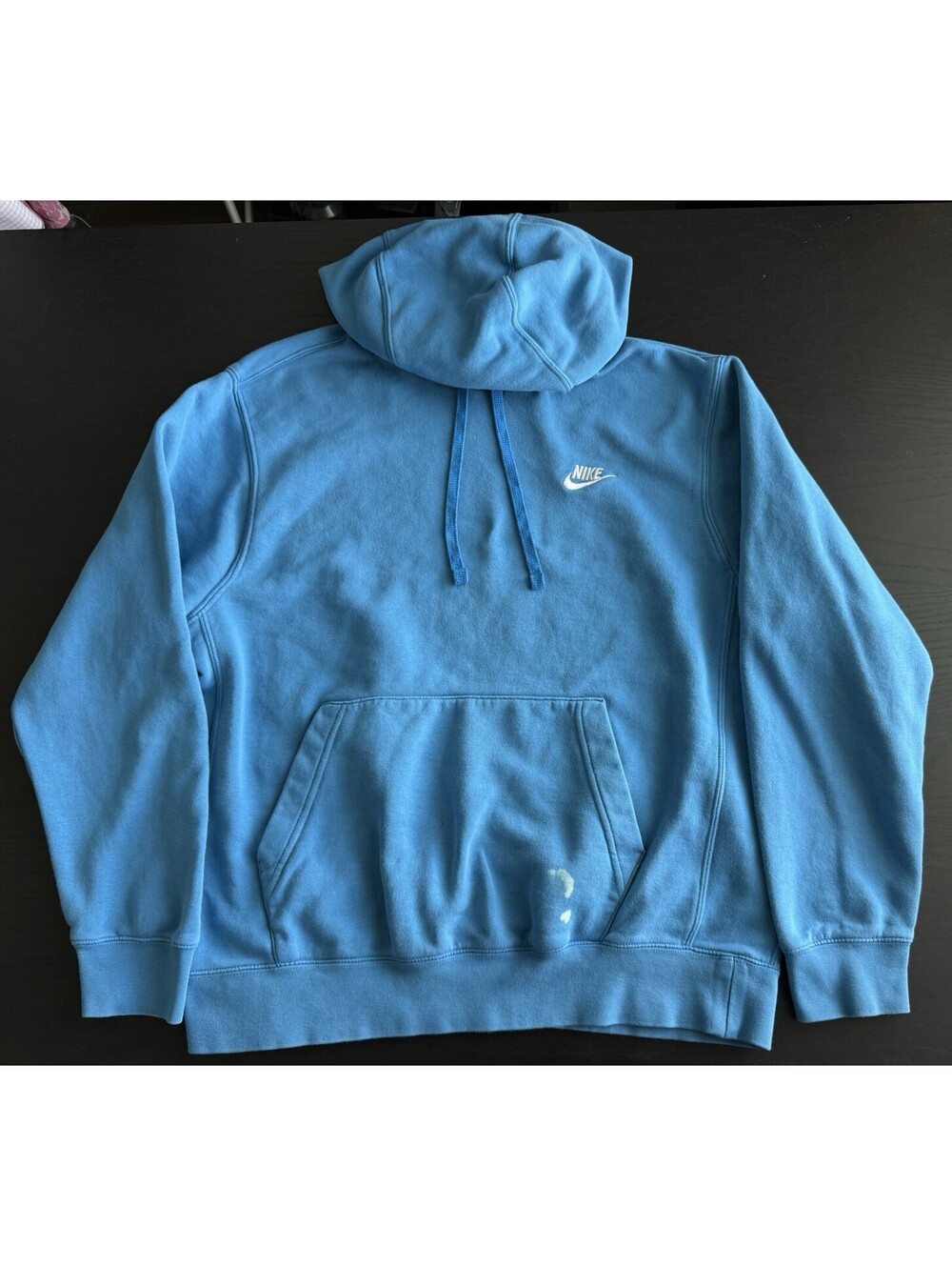 Nike Sportswear Club Medium Cotton Fleece Hoodie Blue Pullover Classic